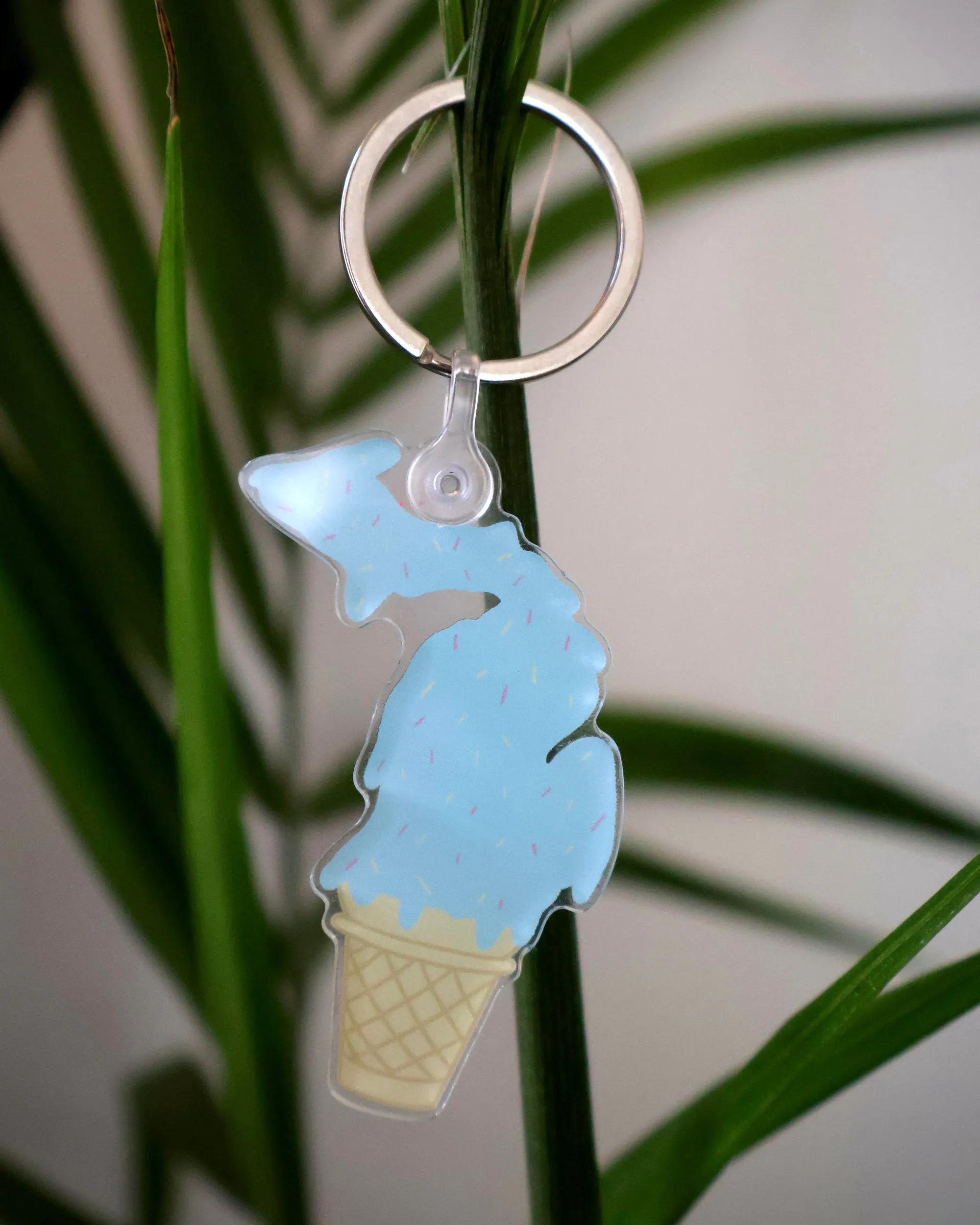 Blue Moon Ice Cream Acrylic Keychain gallery image