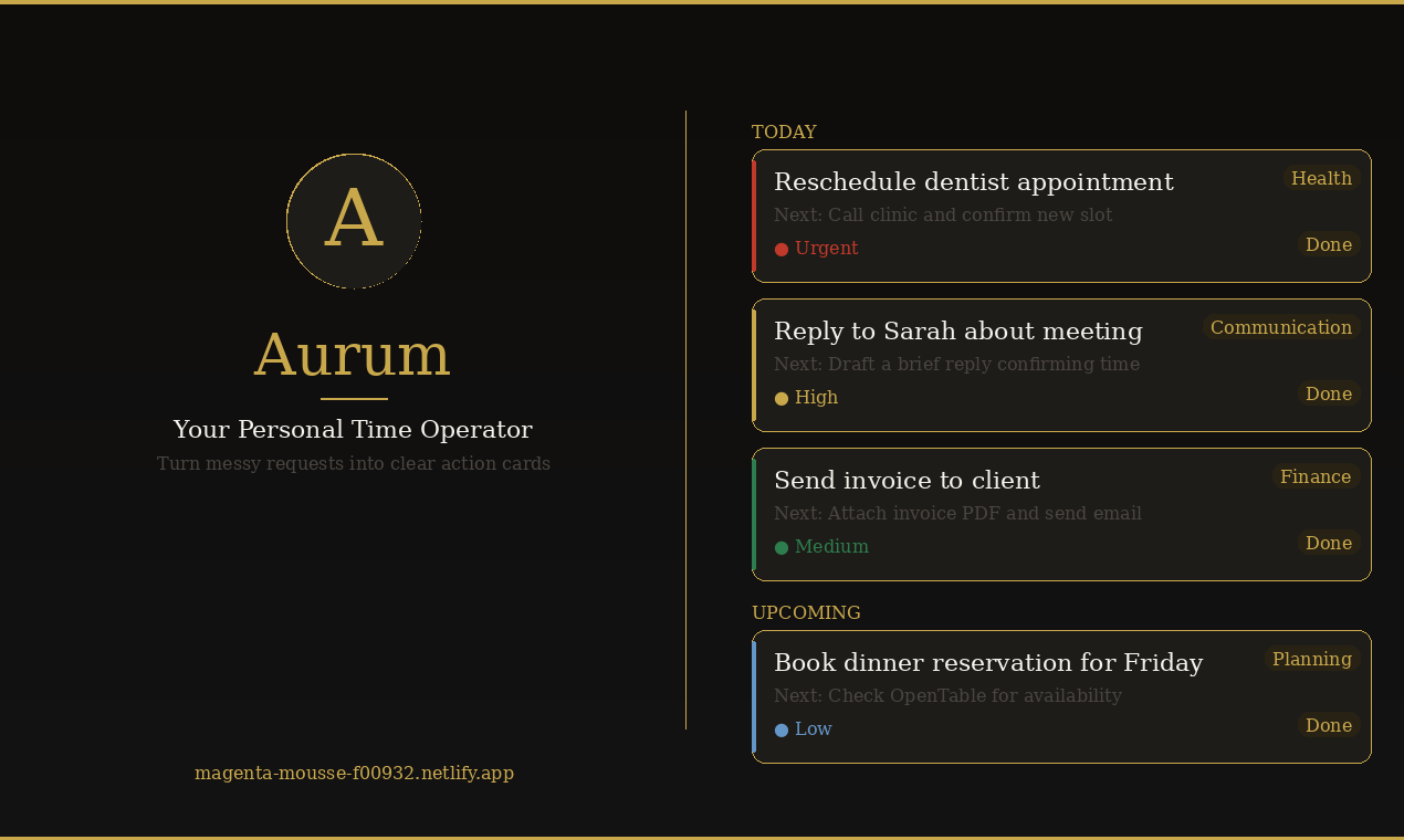 Aurum — Personal Operator gallery image