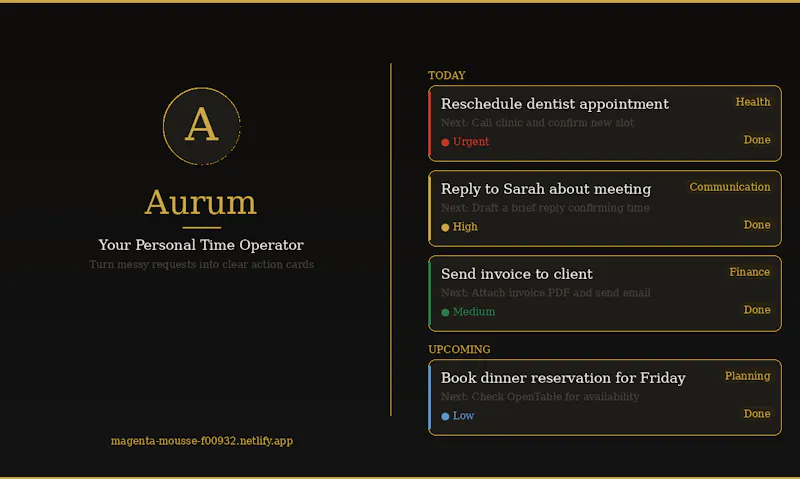 Aurum — Personal Operator screenshot 2