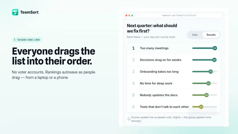 TeamSort 2.0 screenshot 1 (video preview)