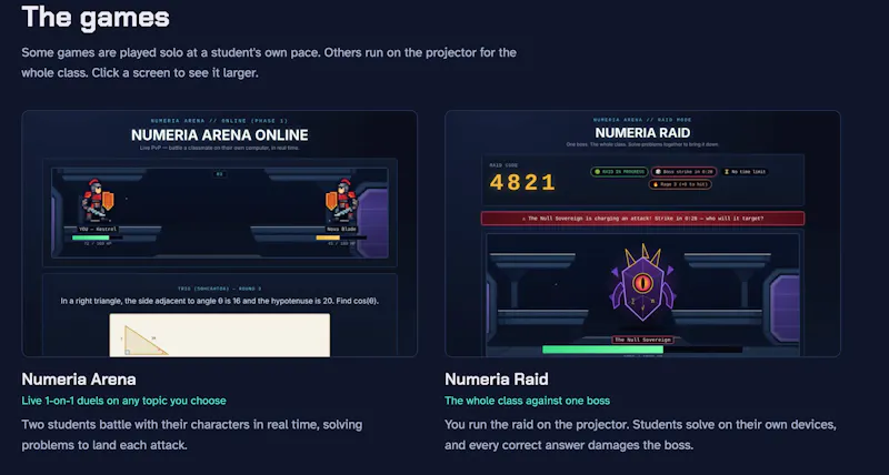 Numeria · Math Class Gamified screenshot 2