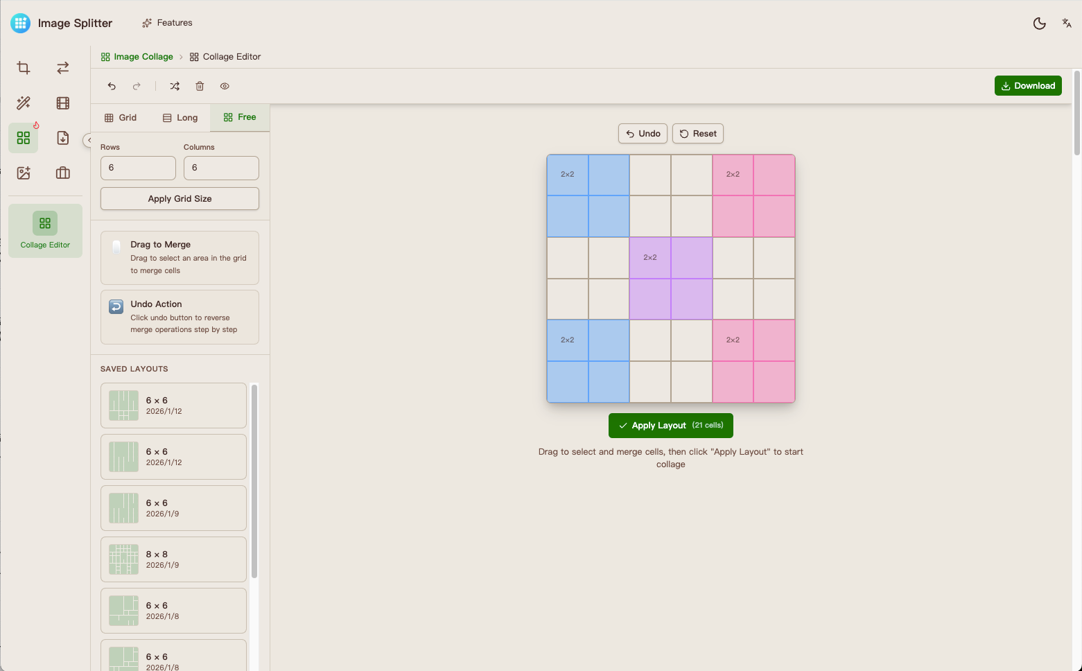 Image Splitter - Screenshot 3 showing product features and functionality