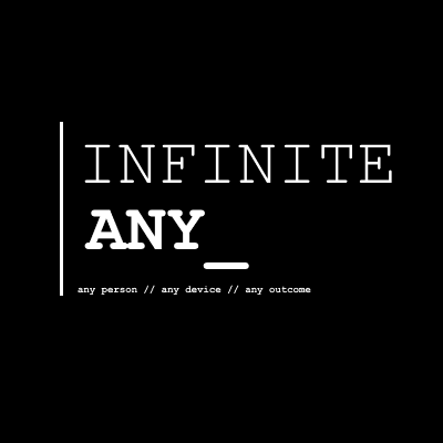 InfiniteAny - Product Hunt launch logo and brand identity