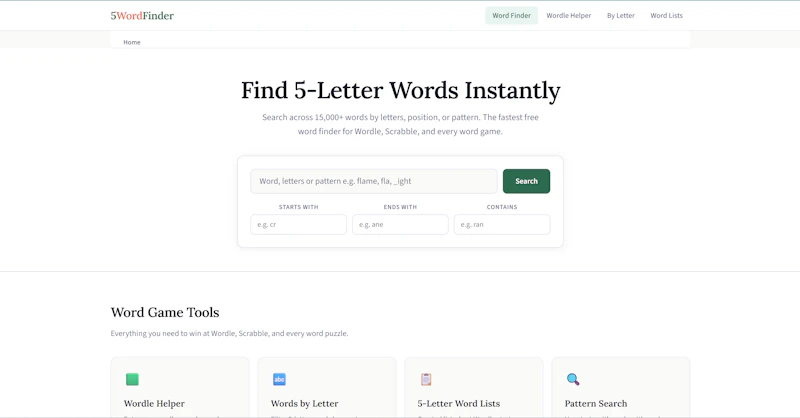 5WordFinder screenshot 4