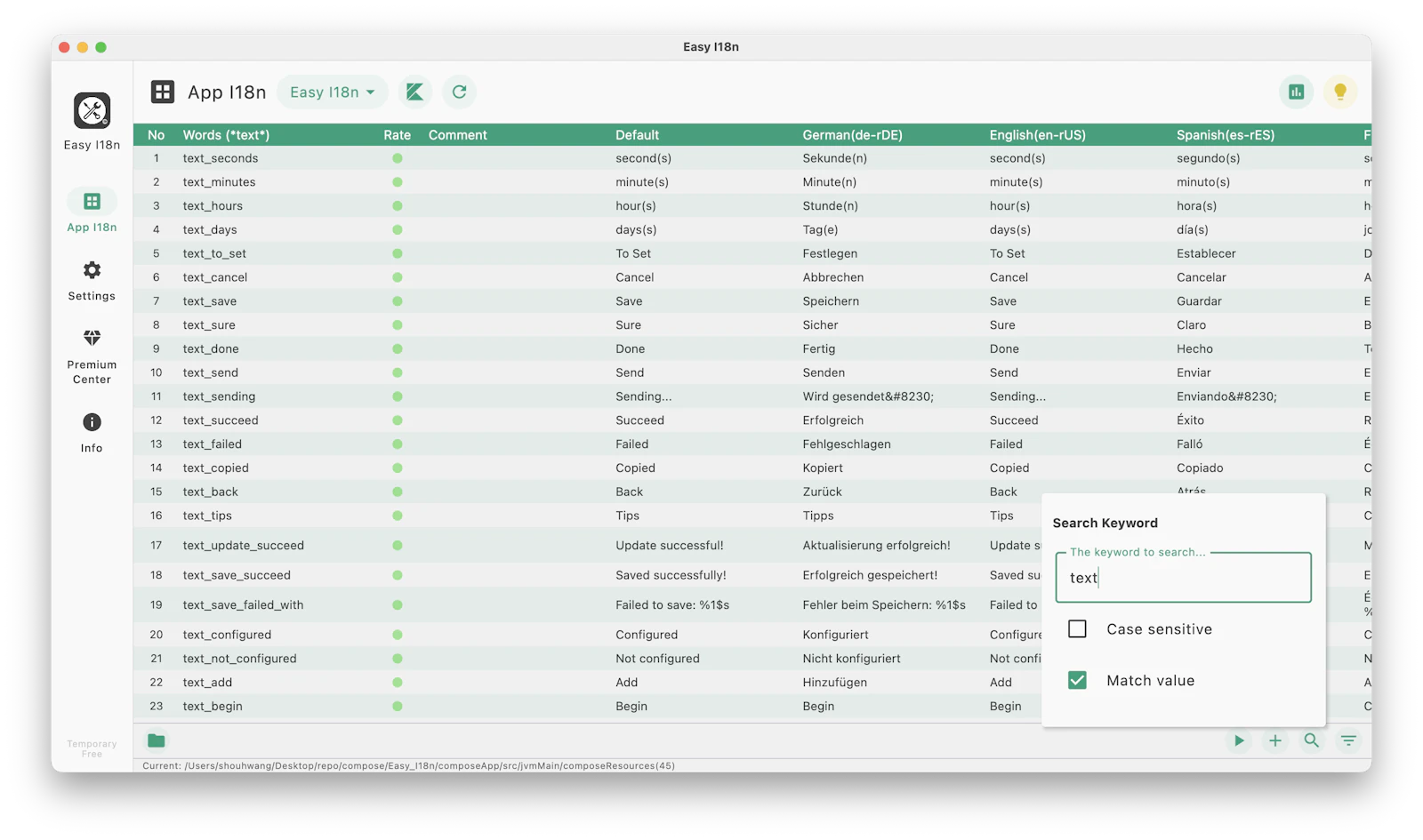 Easy I18n screenshot 5