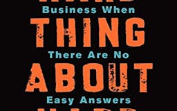 The Hard Thing About Hard Things: Building a Business When T media 3