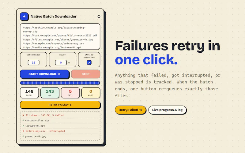 Native Batch Downloader screenshot 4