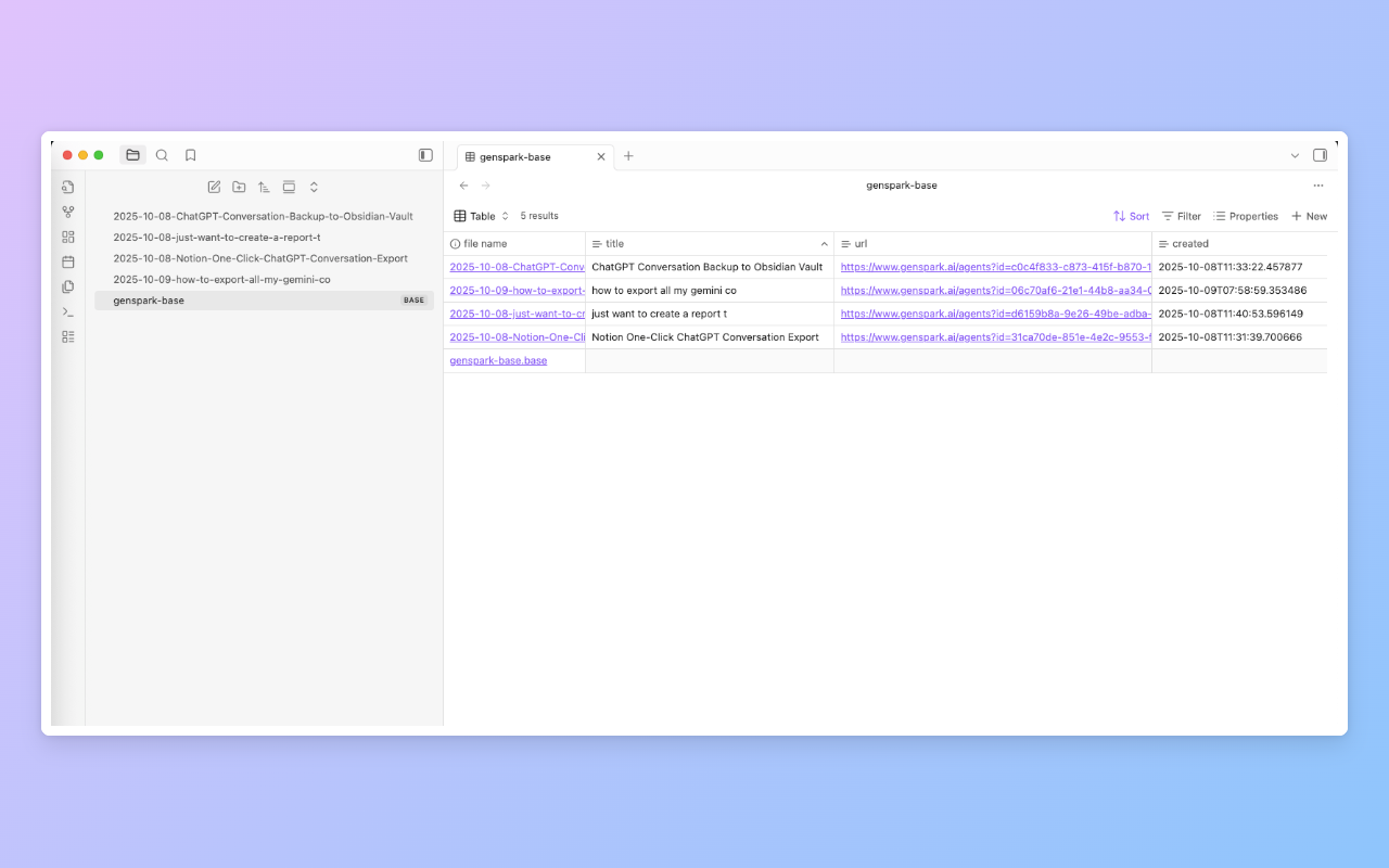 GensparkAI to Obsidian gallery image