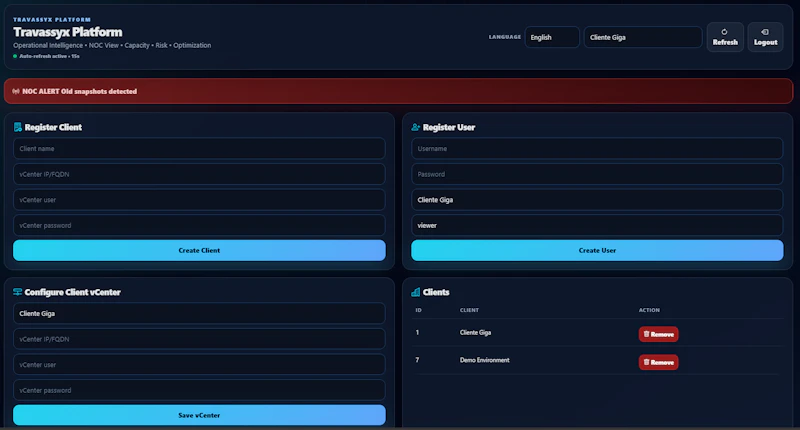 Travassyx Platform screenshot 2