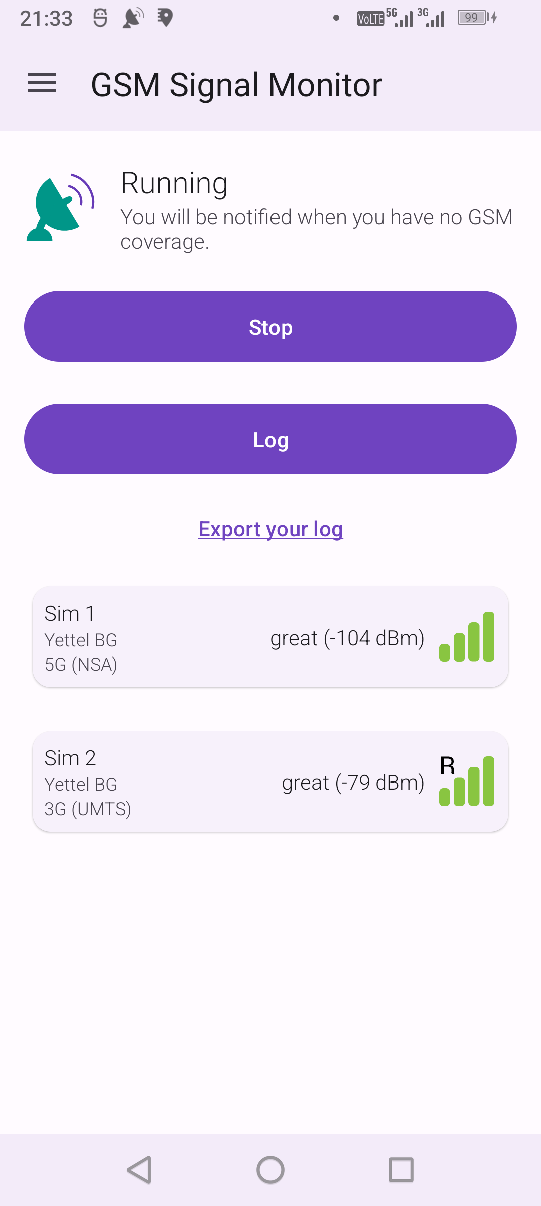 Media Maklumat Monitor Isyarat & SIM GSM - Dapatkan makluman untuk isyarat rendah dan gangguan perkhidmatan! 3