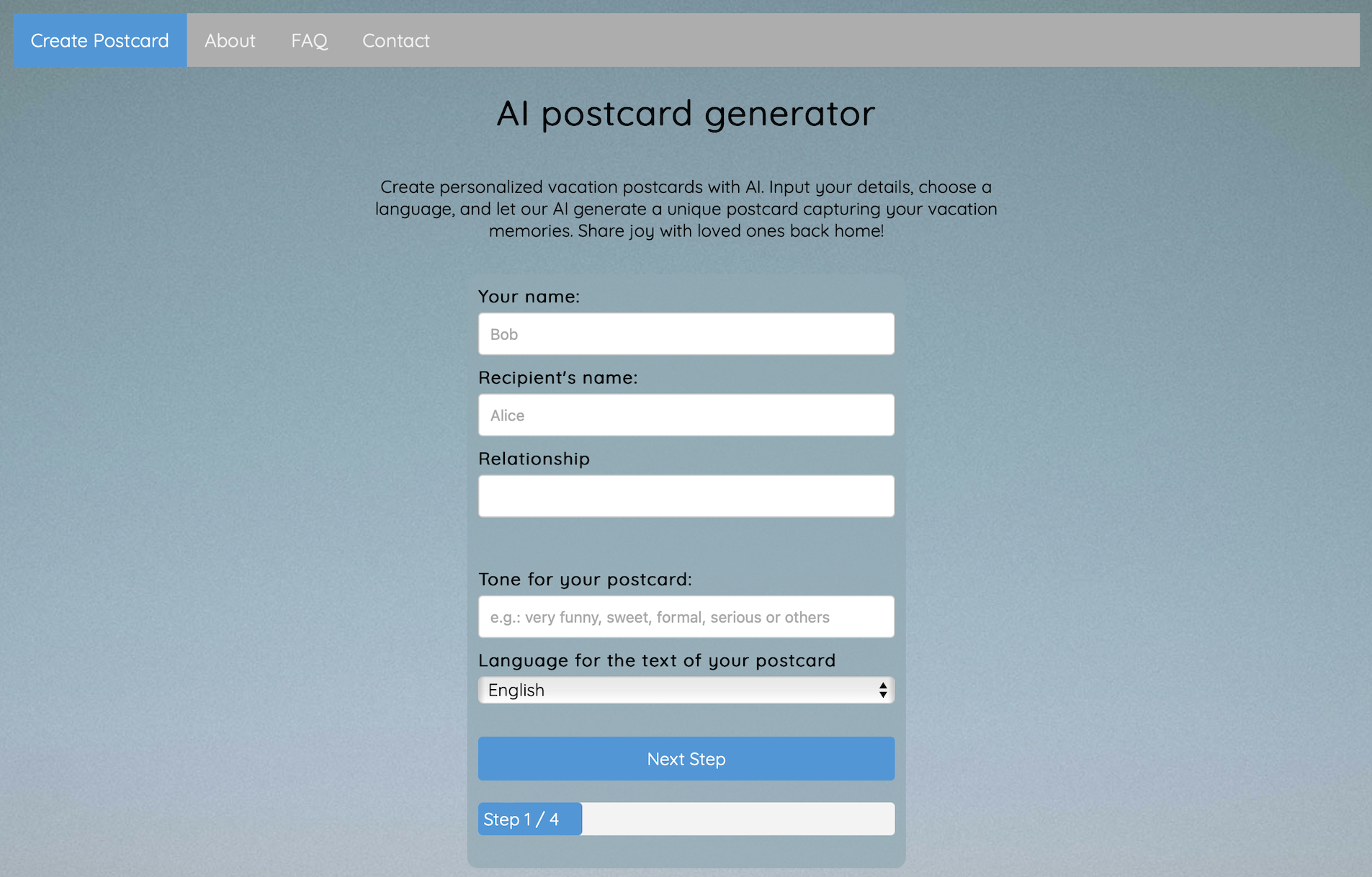 Mídia 2 de Gerador de cartão postal ai - Gerar cartões postais com imagem e texto com base em sua entrada