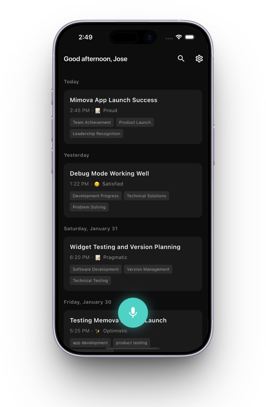 Memova - Main product screenshot demonstrating key features and user interface