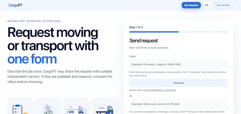 CargoPT screenshot 2