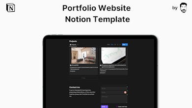 Portfolio Website Notion Template gallery image