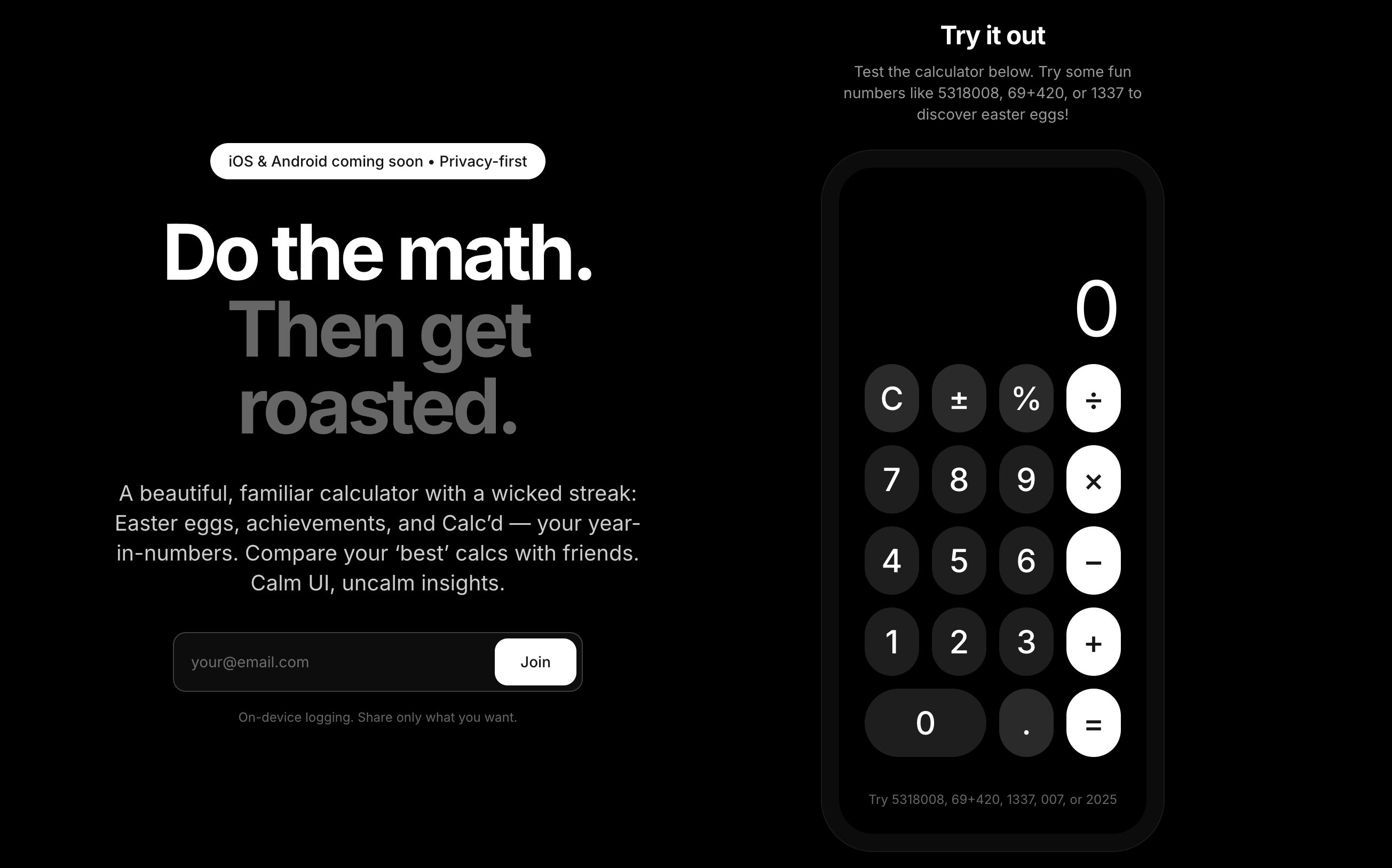Numbrrrs - IOS-STYLE कैलकुलेटर जो आपको जानता है मीडिया 1