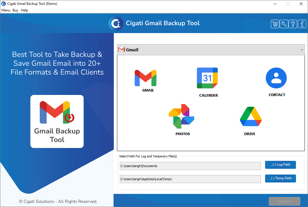 Gmail Backup Software - A comprehensive solution to backup all the Gmail items. media 2