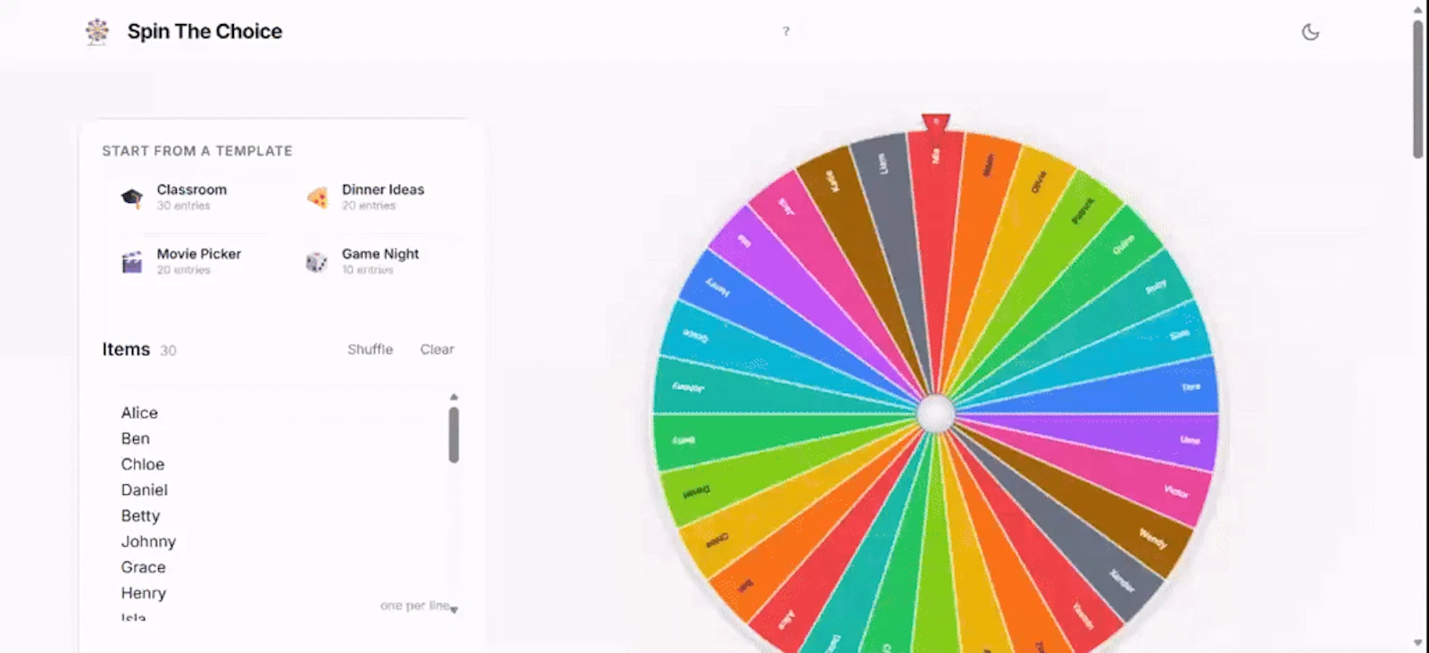 Spin The Choice screenshot 1 (video preview)