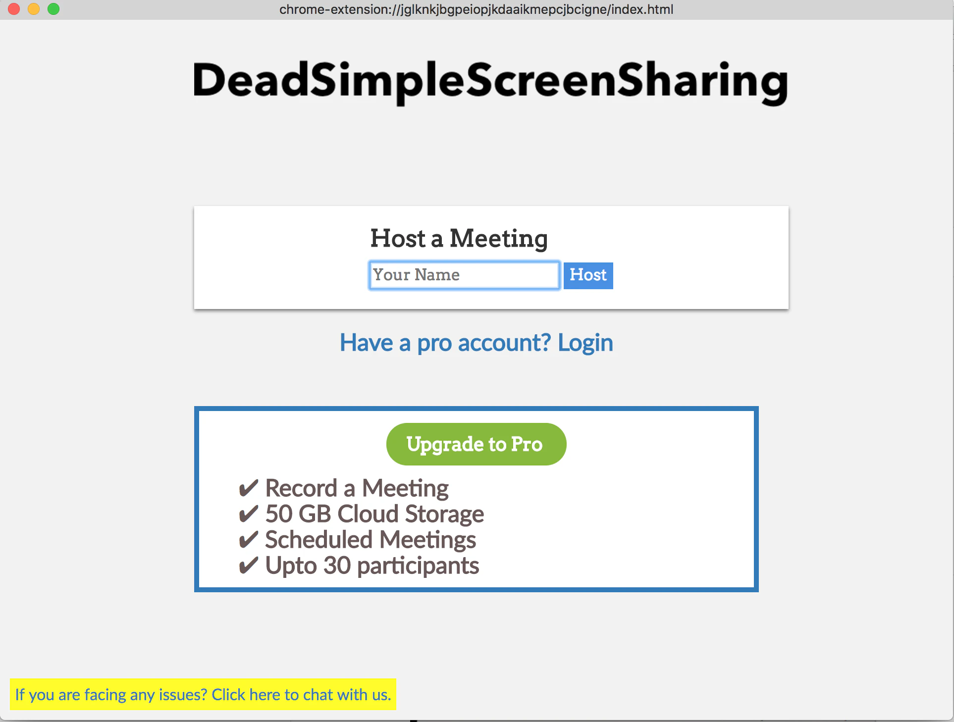 Dead Simple Screen Sharing Image