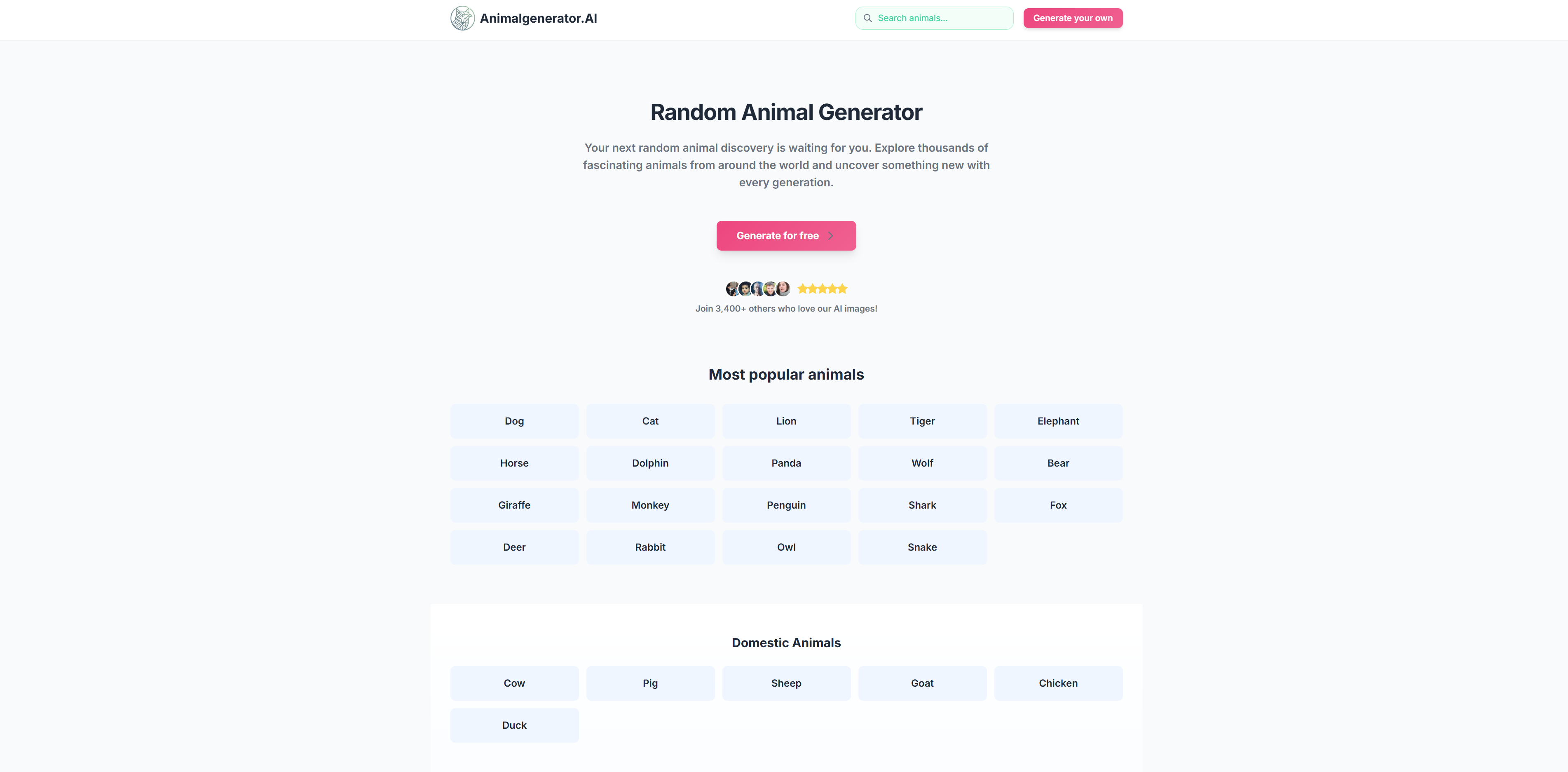 RandomAnimalGenerator.ai gallery image
