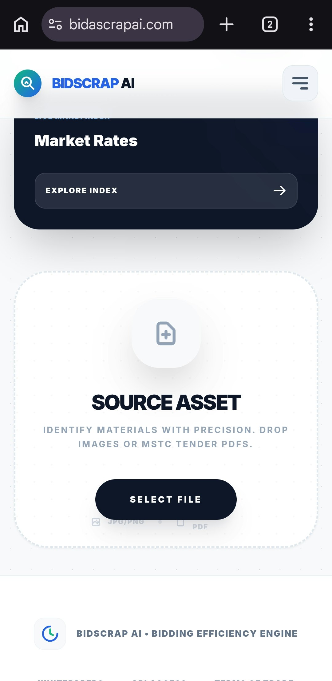 BidScrapAi - Screenshot 2 showing product features and functionality