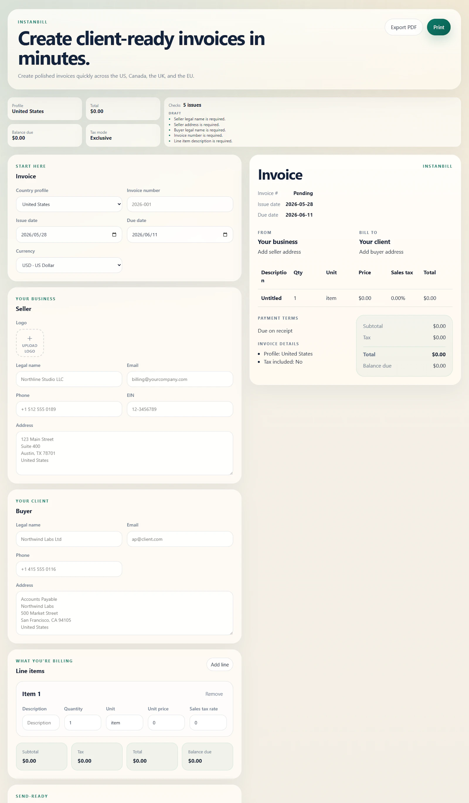 InstanBill screenshot 1