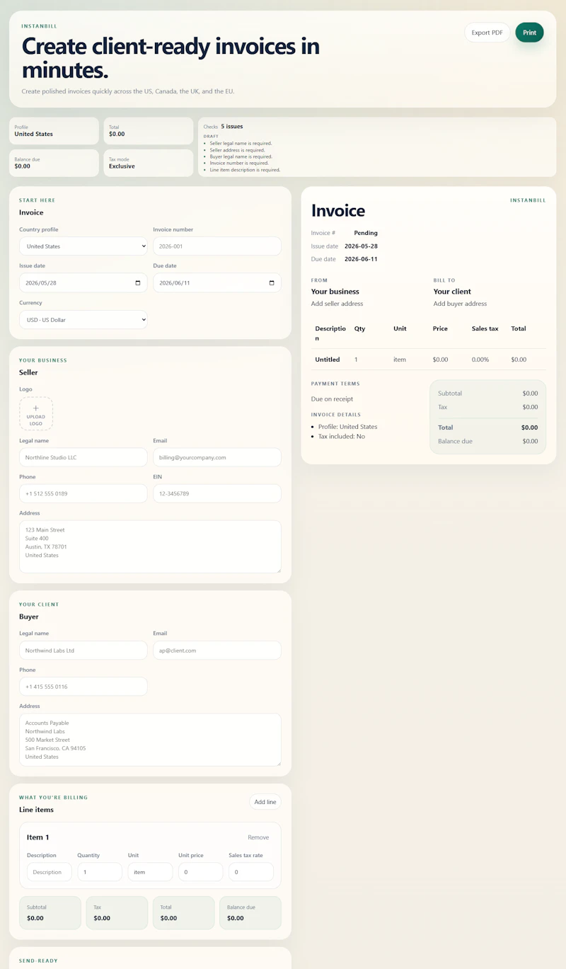 InstanBill screenshot 1
