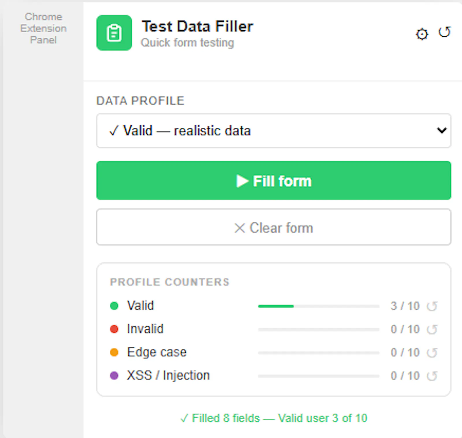 Test Data Filler screenshot 3