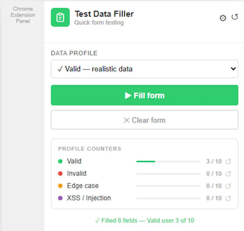 Test Data Filler screenshot 3