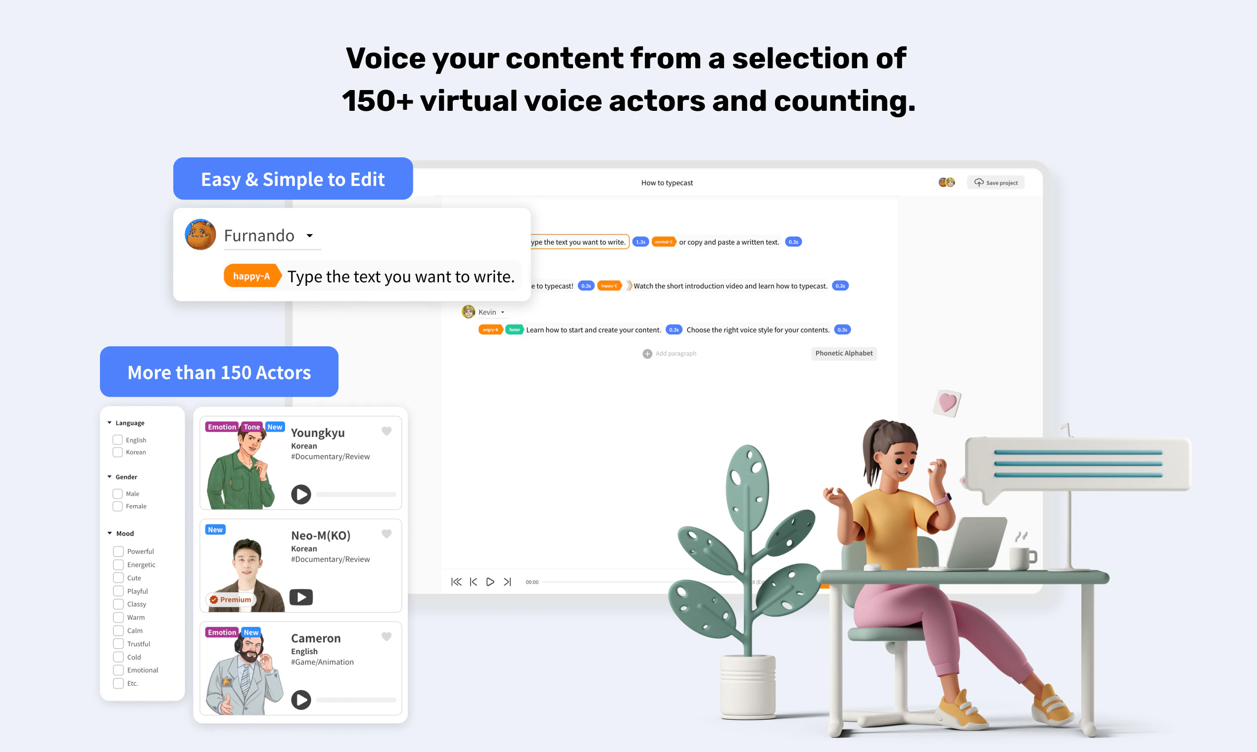 Typecast — product overview and interface preview
