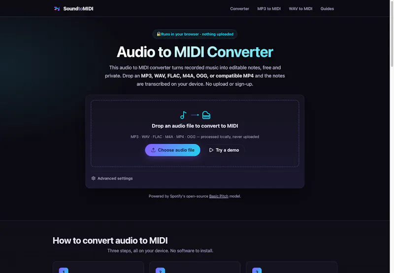 SoundToMIDI screenshot 1