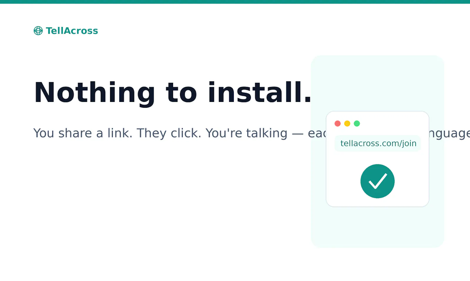 TellAcross screenshot 2