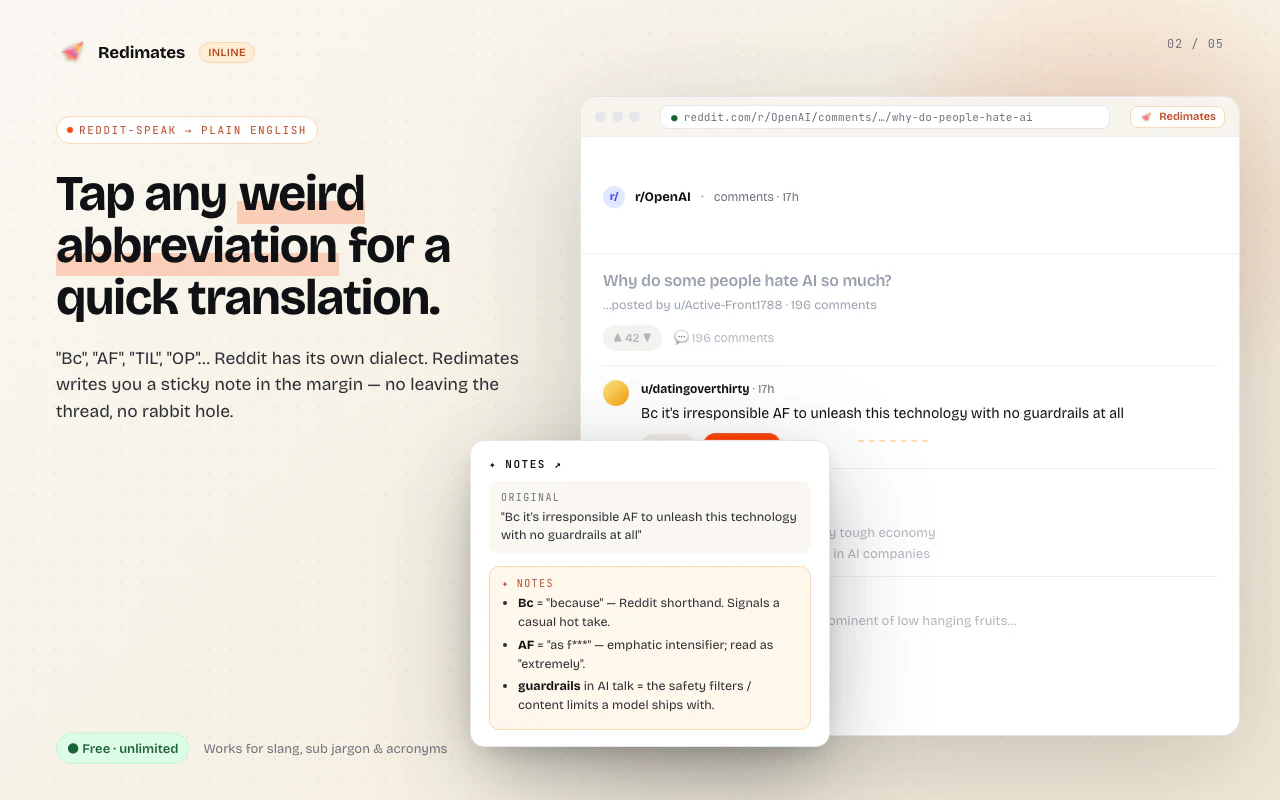 Redimates screenshot 2