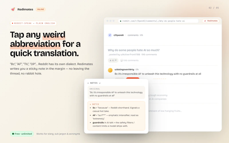 Redimates screenshot 2