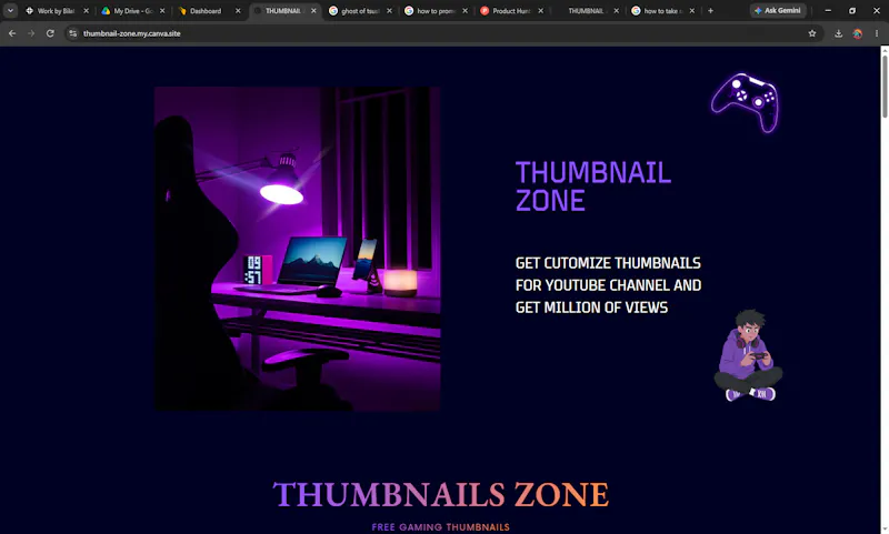 Thumbnail zone screenshot 1