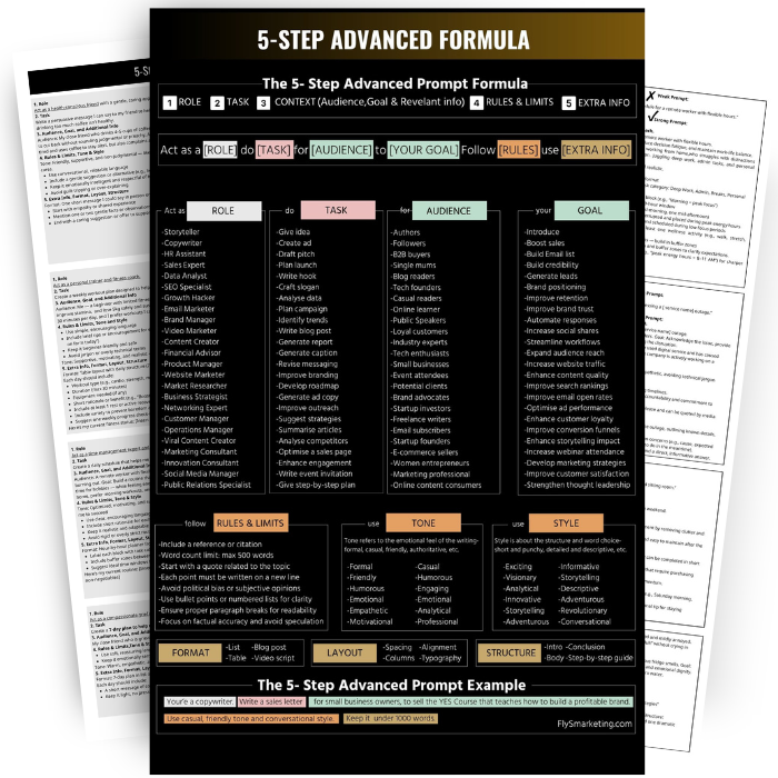 5 Step Advanced AI Prompt Formula