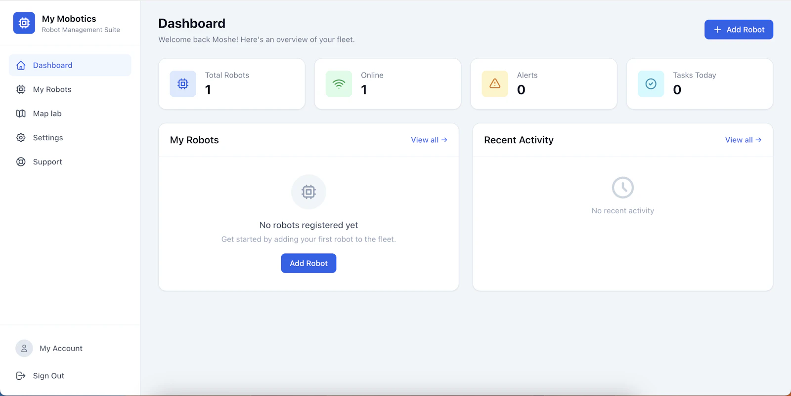 Mobotics Robot Management Suite screenshot 1