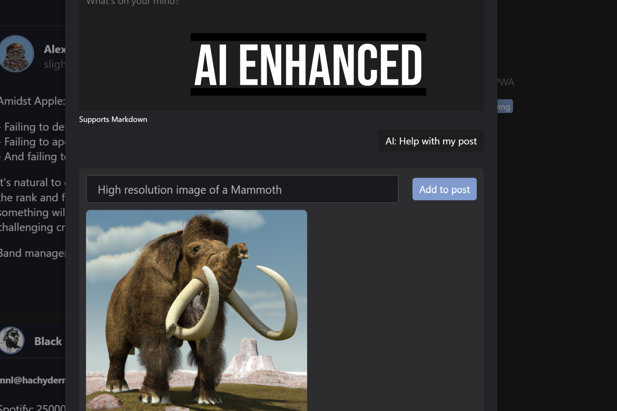Mammoth For Mastodon gallery image