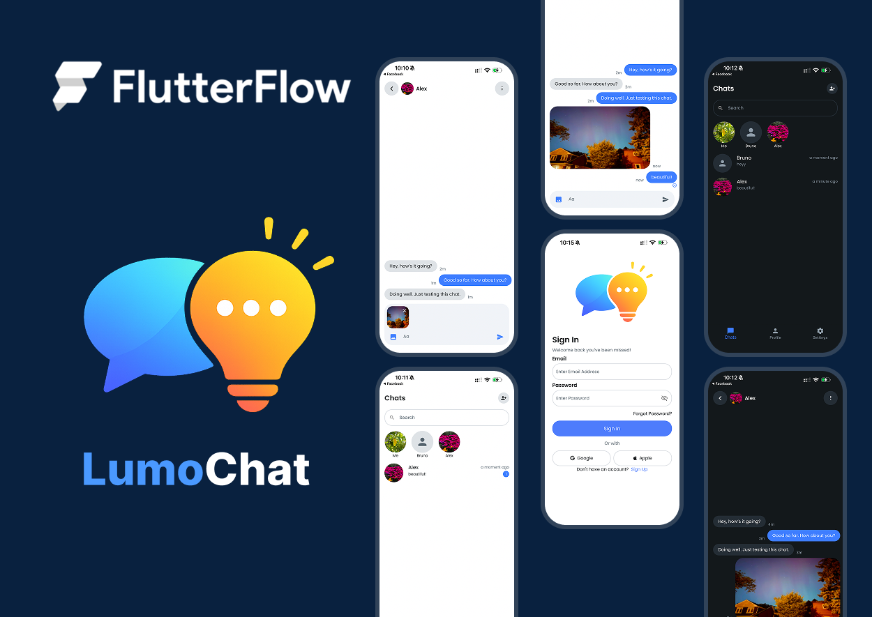 LumoChat Functional Chat App FlutterFlow