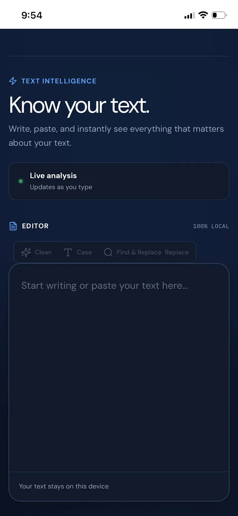 Typely — Free Text Analyzer screenshot 1