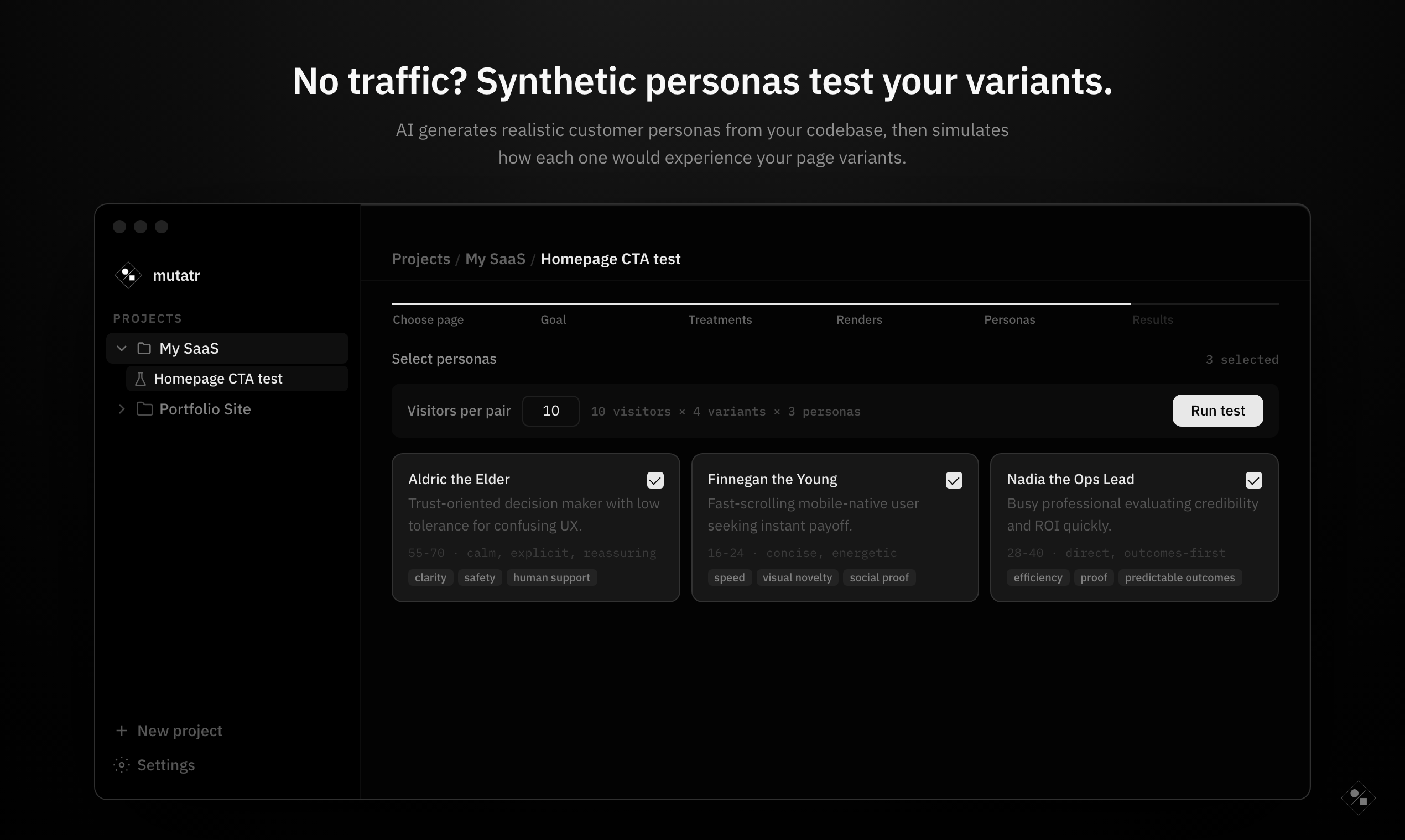 Mutatr - Screenshot 4 showing product features and functionality