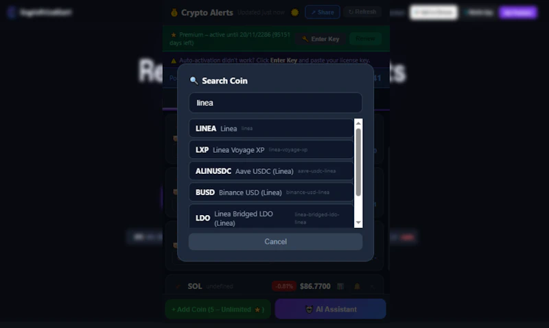 Crypto Price Alert screenshot 3