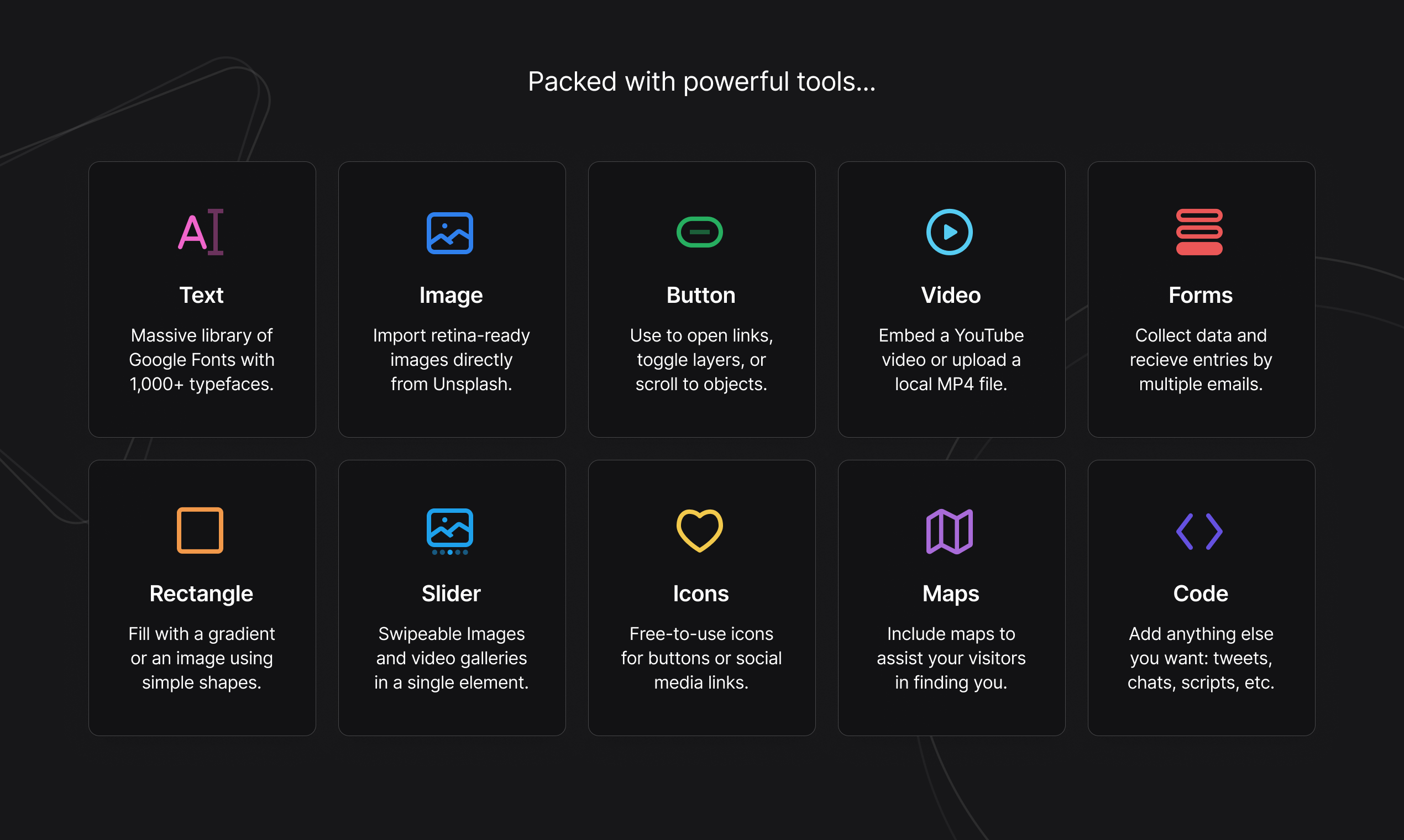 Siter.io - 프리 핸드 디자인 도구, 코드 없음 웹 사이트 빌더 미디어 6