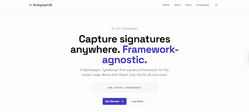AutographJS screenshot 1