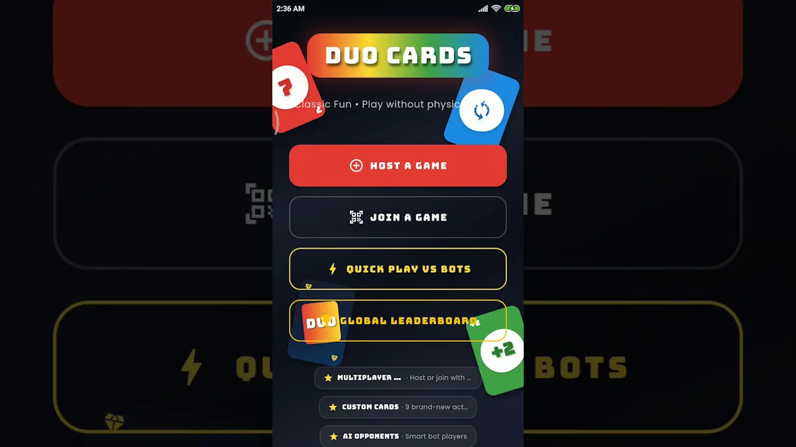 Duo Cards: Crazy 8s & Mau Mau screenshot 1 (video preview)