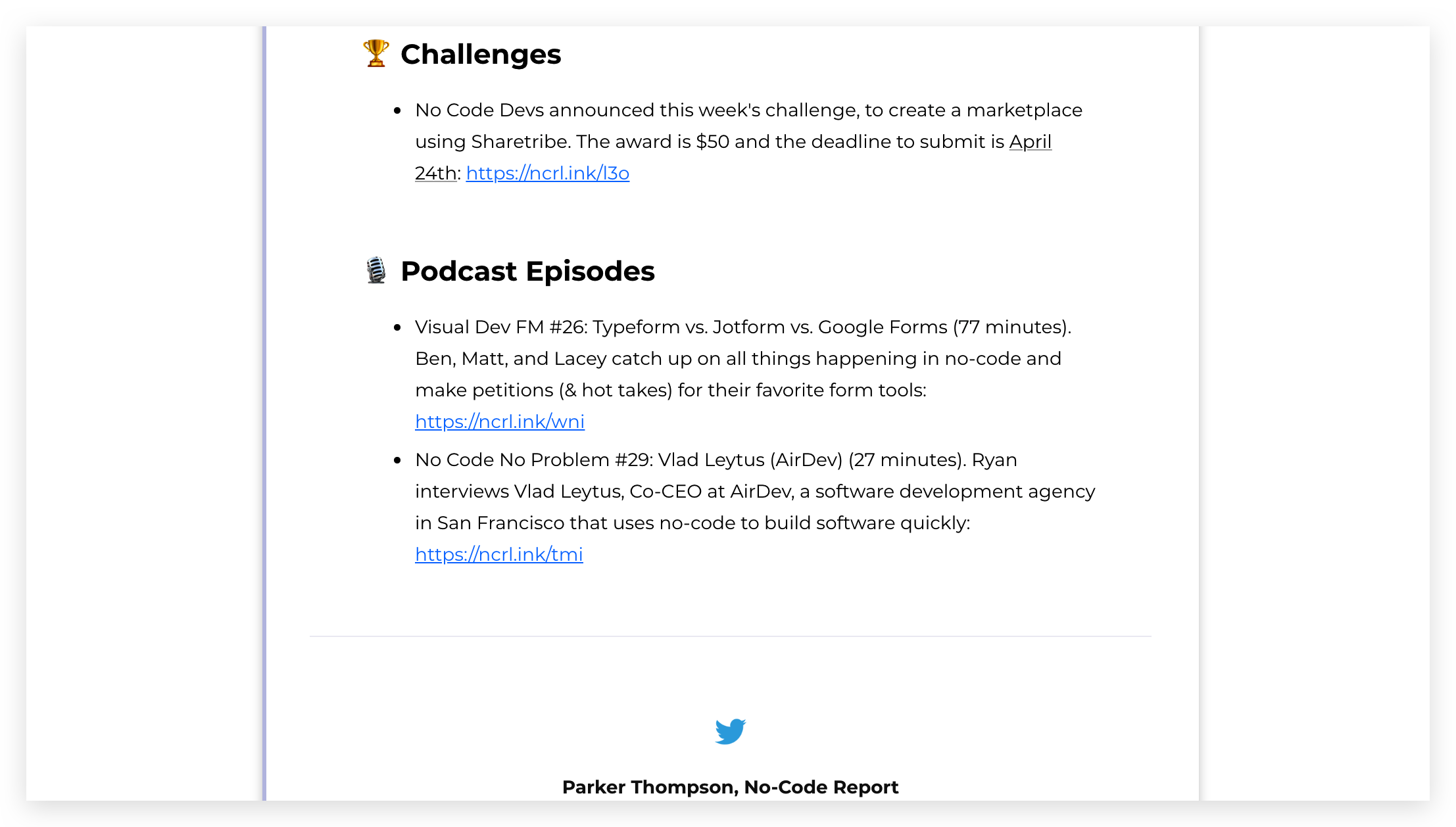 No-Code Report gallery image
