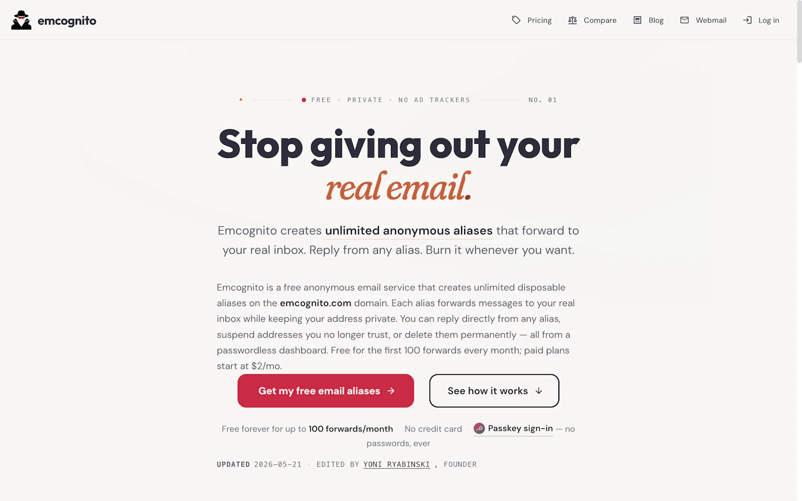 Emcognito screenshot 1