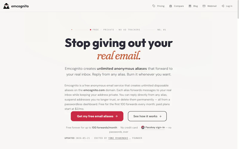 Emcognito screenshot 1
