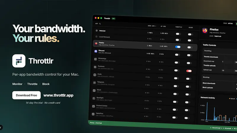 Throttlr screenshot 1 (video preview)