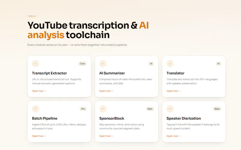 YouTubeGetTranscript screenshot 3