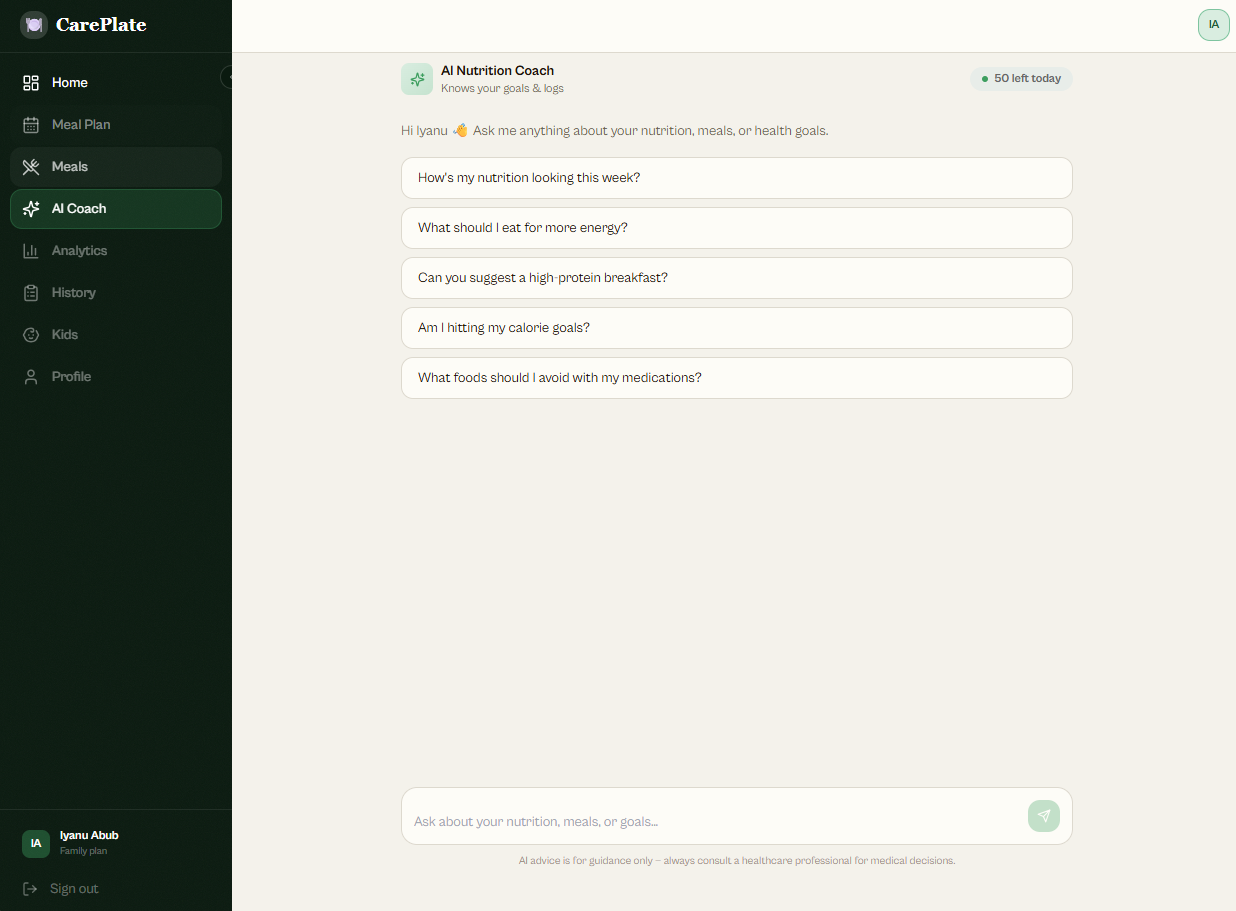 CarePlate — Eat Well. Live Well. gallery image